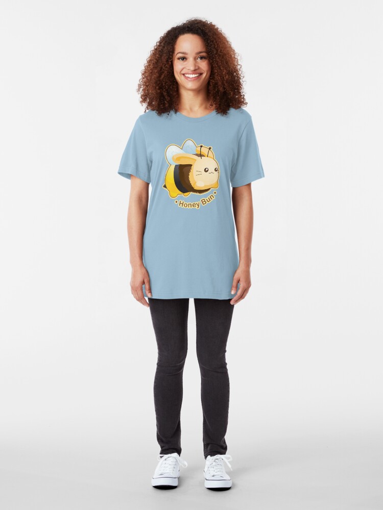 Alternate view of Cute Honey Bun Bunny Slim Fit T-Shirt