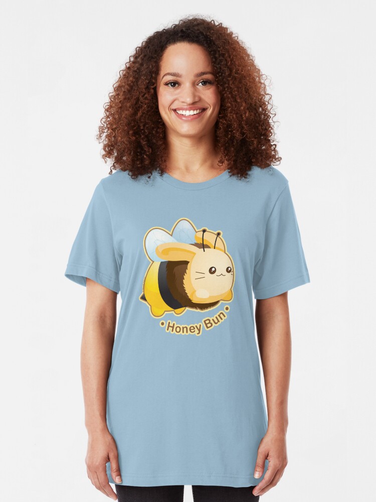 Alternate view of Cute Honey Bun Bunny Slim Fit T-Shirt