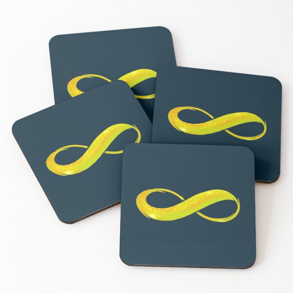 Item preview, Golden Yellow INFINITY Symbol  Neurodiversity Autism ADHD Acceptance  Sparkle Effect designed and sold by LauerTeresa75.