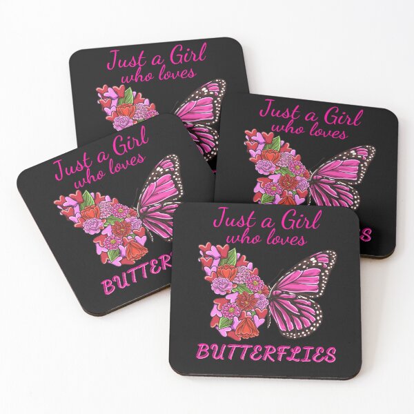Item preview, Just a girl who likes butterflies designed and sold by Click-Like.