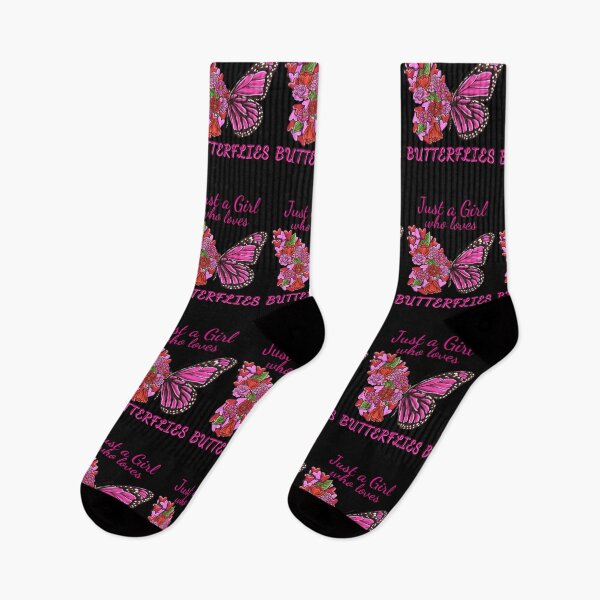 Item preview, Just a girl who likes butterflies designed and sold by Click-Like.