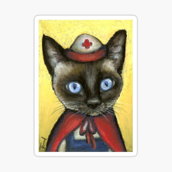 Nurse cat Sticker