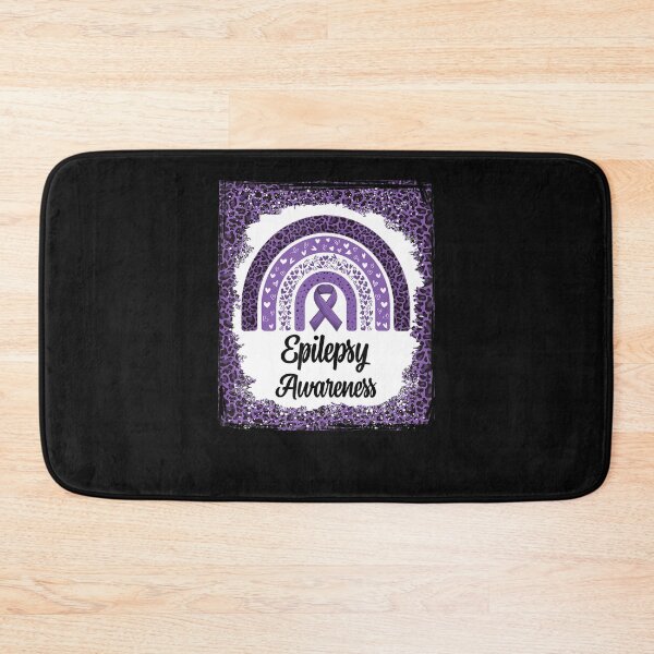 Item preview, Epilepsy Awareness Bleached Rainbow Leopard Purple Ribbon designed and sold by Talley Nunes.