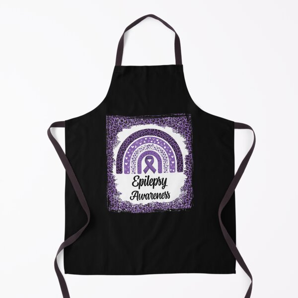 Item preview, Epilepsy Awareness Bleached Rainbow Leopard Purple Ribbon designed and sold by Talley Nunes.