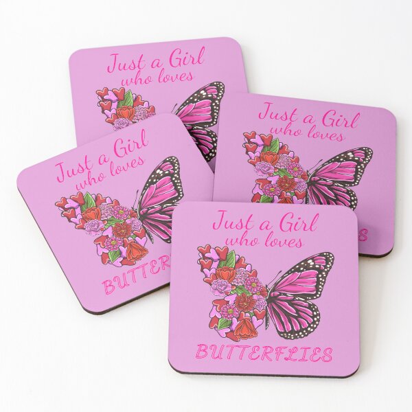 Item preview, Pink Just a girl who loves butterflies designed and sold by Click-Like.