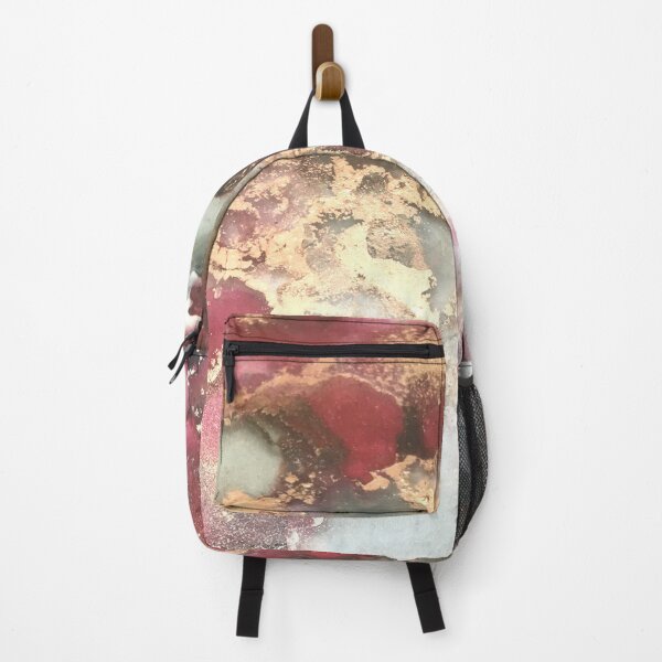 Item preview, Dusty Pink Rose Gold and Khaki Alcohol Ink Abstract Modern Art designed and sold by Jenie Yolland.