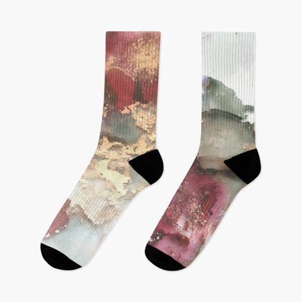 Artikelvorschau, Dusty Pink Rose Gold und Khaki Alcohol Ink abstrakte moderne Kunst entworfen und verkauft von Jenie Yolland.