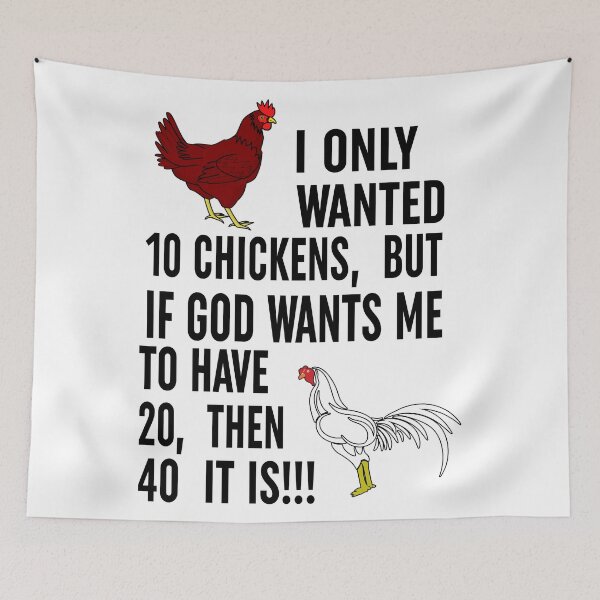 Item preview, I Only Wanted 10 Chickens designed and sold by Moeez Javed.
