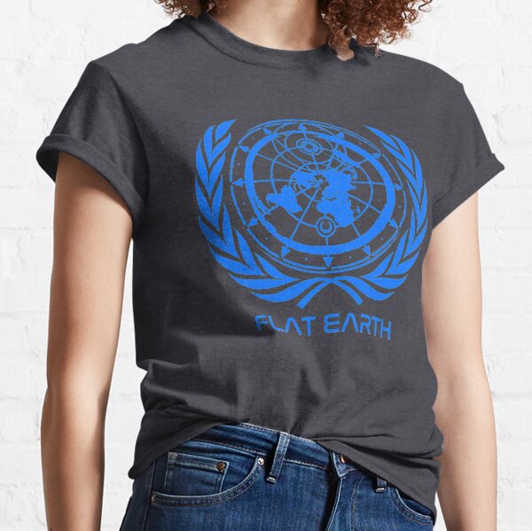 classic - Flat Earth Designs - Flat Earth MAP - UPDATED 2017 LOGO Classic T-Shirt