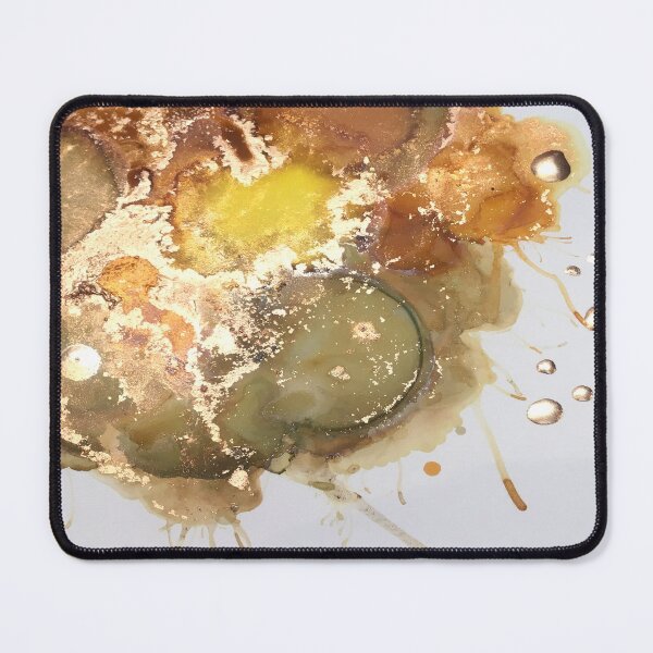 Item preview, Liquid Gold Metallic Lustres Alcohol Ink Modern Abstract Art designed and sold by Jenie Yolland.
