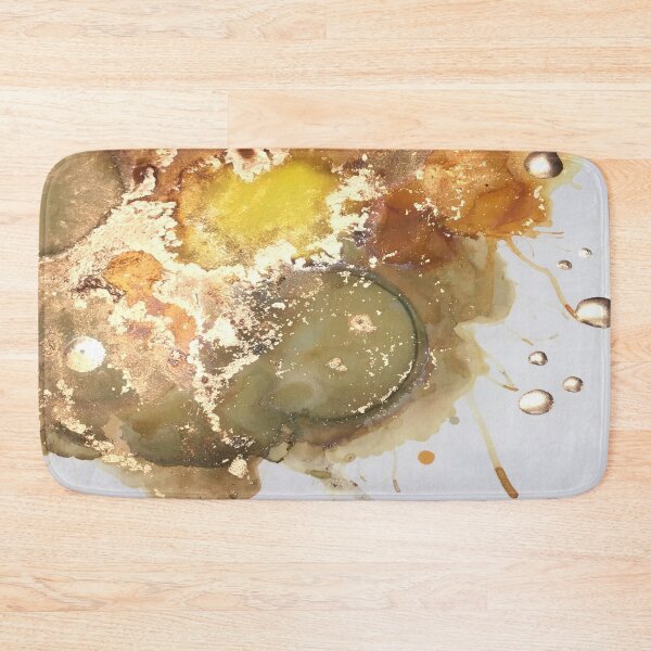 Item preview, Liquid Gold Metallic Lustres Alcohol Ink Modern Abstract Art designed and sold by Jenie Yolland.