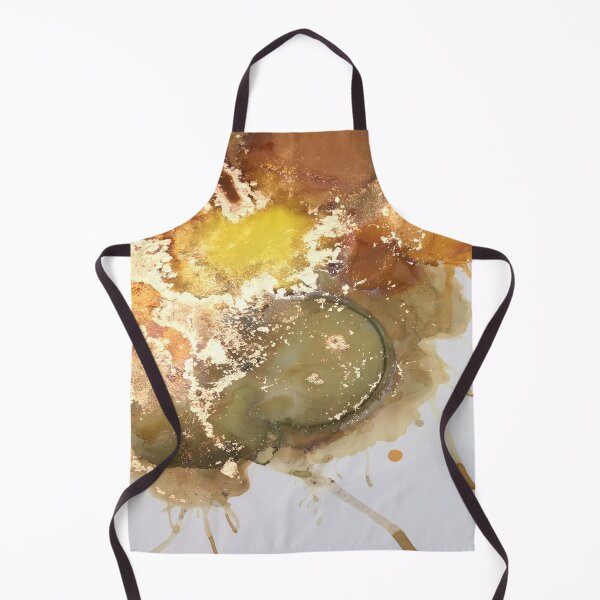 Item preview, Liquid Gold Metallic Lustres Alcohol Ink Modern Abstract Art designed and sold by Jenie Yolland.