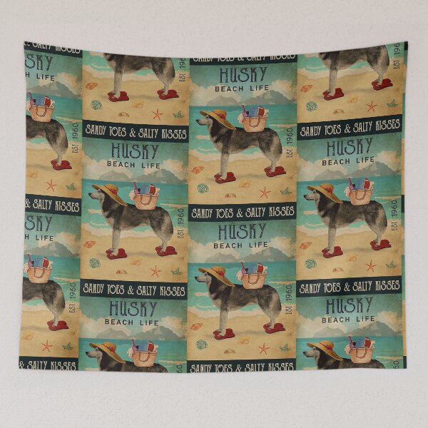 Item preview, Beach Life Husky dog funny quotes designed and sold by Douglafa.