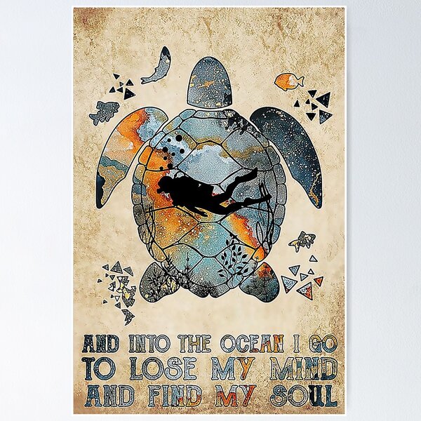 Item preview, Scuba Divers Into The Ocean I Go To Find My Soul designed and sold by JoNeo28.