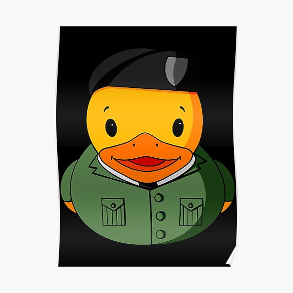 "Military Beret Rubber Duck " Poster for Sale by Christo9028965 Redbubble