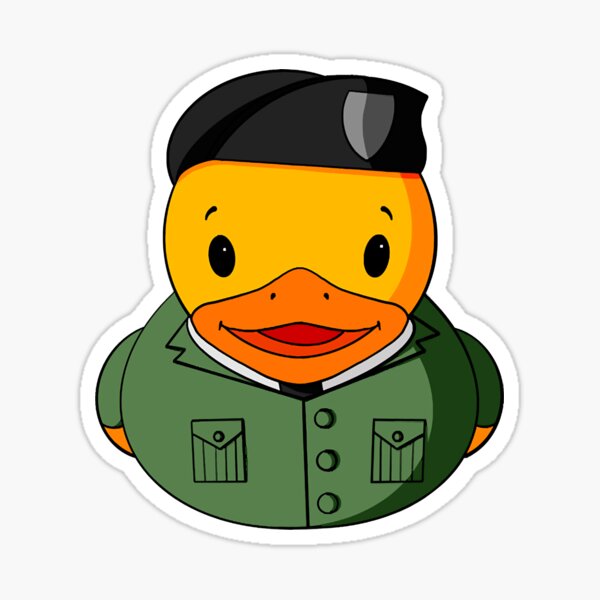 "Military Beret Rubber Duck " Sticker by Christo9028965 Redbubble