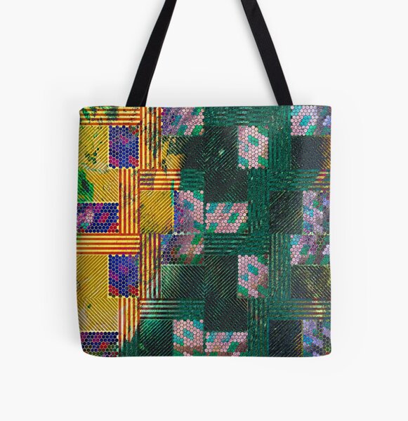 Geometric Block All Over Print Tote Bag