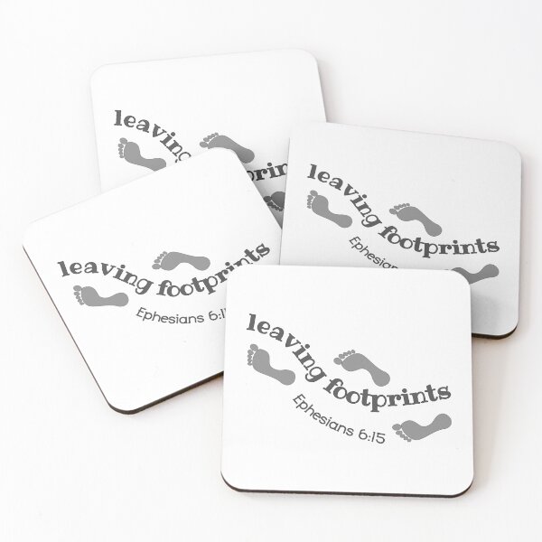 Item preview, Christian Bible Verse - Leaving Footprints - Ephesians 6 verse 15 designed and sold by simplydesignart.