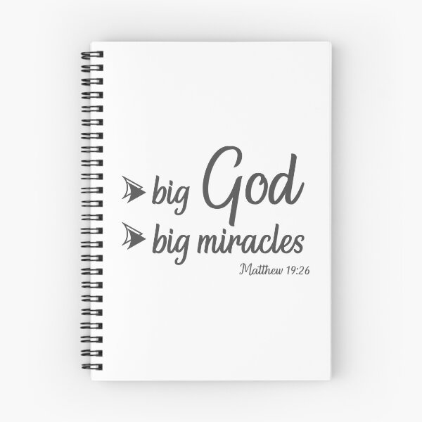 Item preview, Christian Bible Verse - Big God, Big Miracles - Matthew 19 verse 26 designed and sold by simplydesignart.