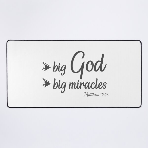Item preview, Christian Bible Verse - Big God, Big Miracles - Matthew 19 verse 26 designed and sold by simplydesignart.