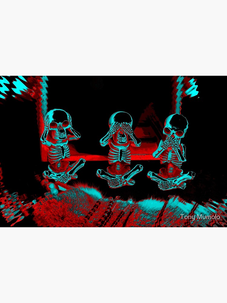 “Hear See Speak No Evil Skeletons” Poster for Sale by tmumolo | Redbubble