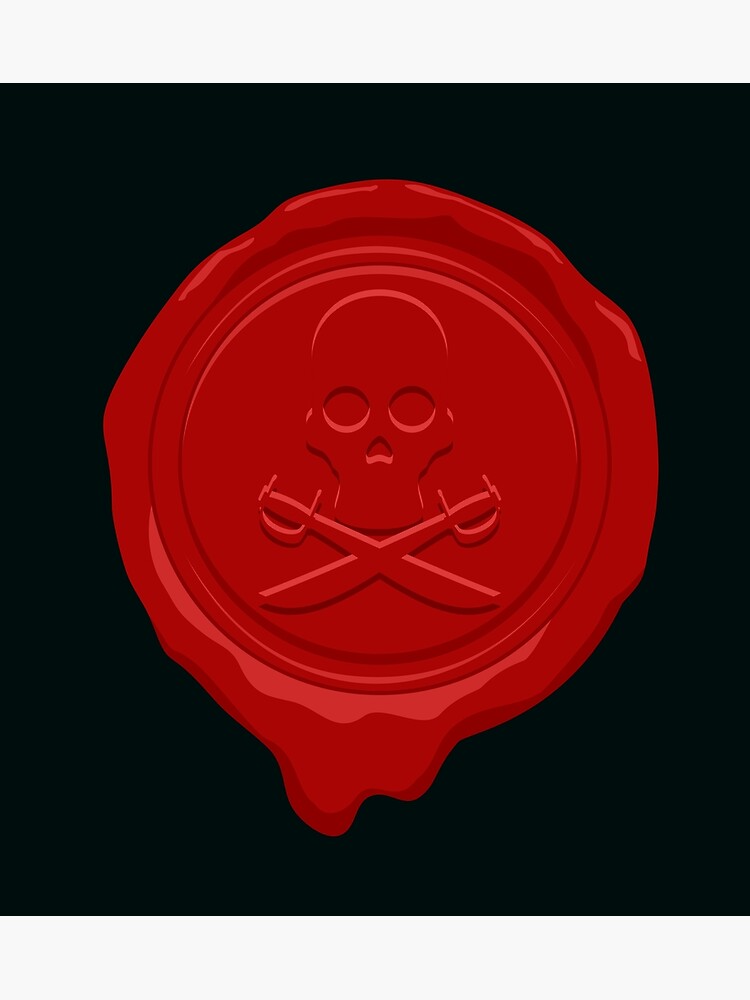 "Pirates Sign Seal Red Pirate Flag" Art Print for Sale by AwesomeArt13