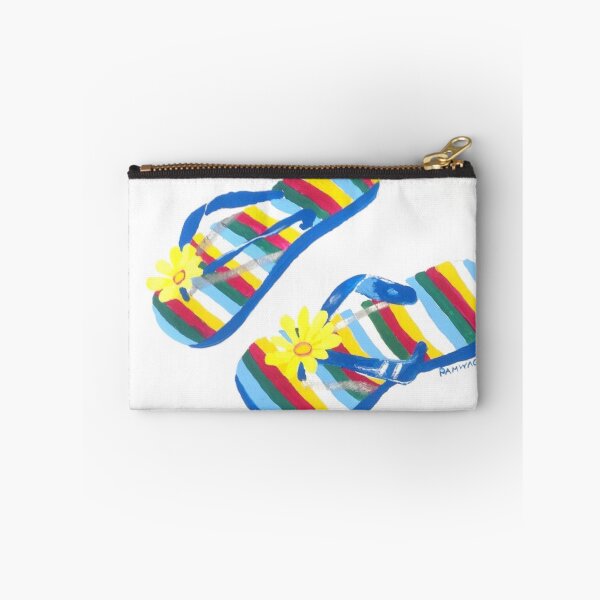 Item preview, Striped Flowered Flip Flops designed and sold by Phoebe S. Wagner.
