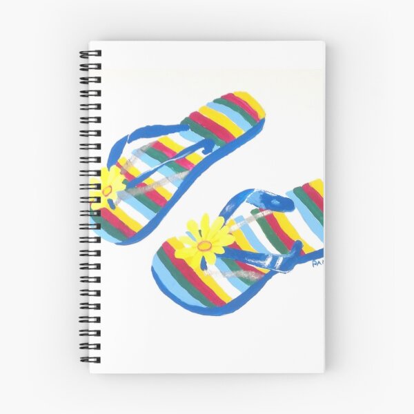 Item preview, Striped Flowered Flip Flops designed and sold by Phoebe S. Wagner.