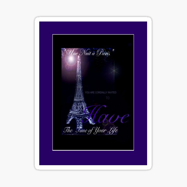 A Night in Paris Sticker