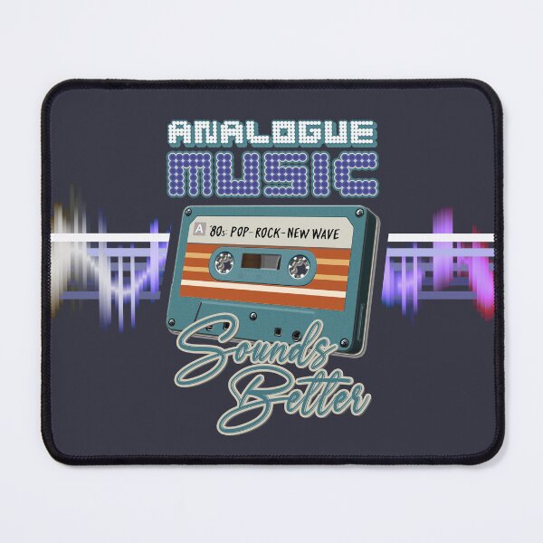 Item preview, Retro Music : Cassette Tape - Analogue Music Sounds Better - 80s Pop Rock New Wave (Cyan) designed and sold by RetroTeeStudio.