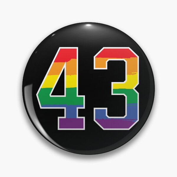 Item preview, Number 43 Rainbow LGBT pride forty three designed and sold by LoveIsColorful.