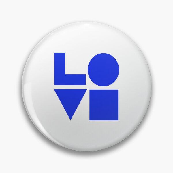 Item preview, LOVE GEOMTERIC SHAPES blue designed and sold by Inspirationmotivation.
