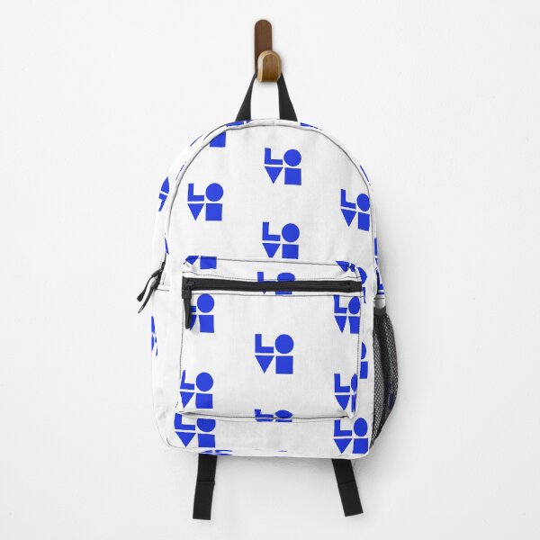 Item preview, LOVE GEOMTERIC SHAPES blue designed and sold by Inspirationmotivation.