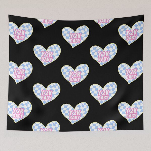 Item preview, Retro Y2K Baby Twisted / Warp Checkered Box Pattern Heart #2 designed and sold by Annisa Yuwanda.