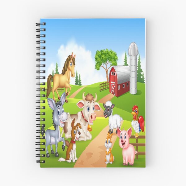 Item preview, Farm Animals School Notebook designed and sold by ArtistDrawing.
