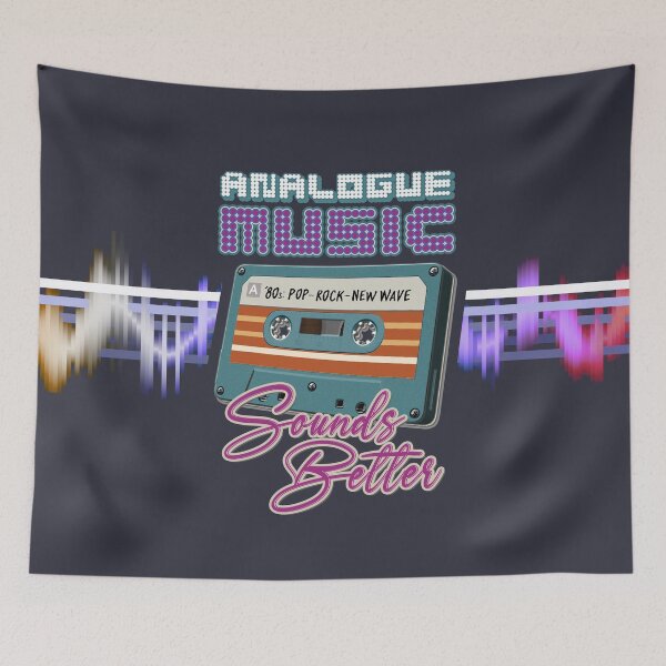 Item preview, Retro Music : Cassette Tape - Analogue Music Sounds Better - 80s Pop Rock New Wave (Pink) designed and sold by RetroTeeStudio.