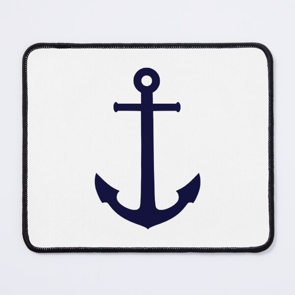Item preview, Navy Blue Anchor On White designed and sold by rewstudio.