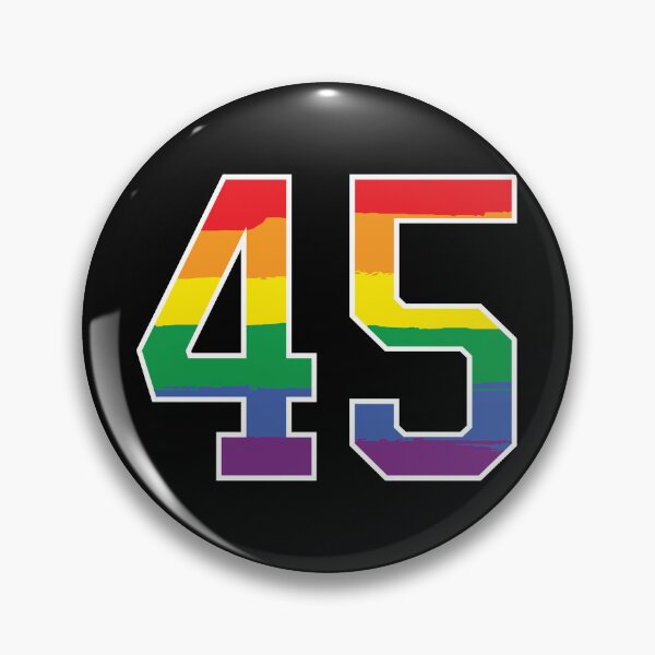 Item preview, Number 45 Rainbow LGBT pride forty five designed and sold by LoveIsColorful.