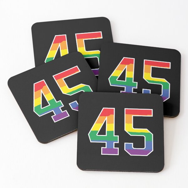 Item preview, Number 45 Rainbow LGBT pride forty five designed and sold by LoveIsColorful.