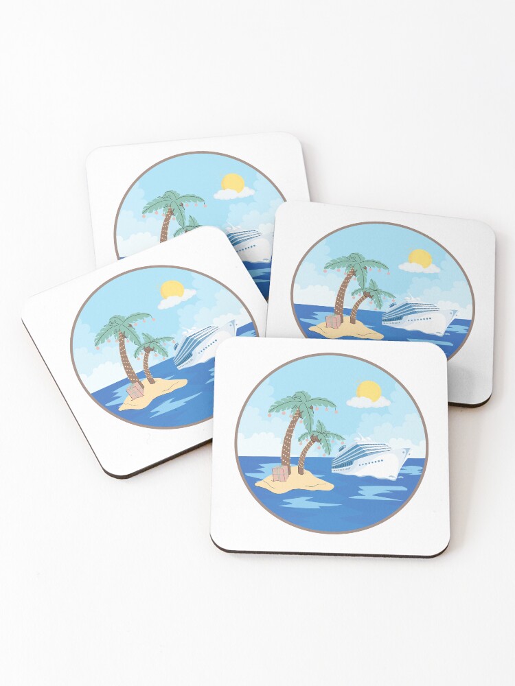 Thumbnail 1 of 5, Coasters (Set of 4), Sea view designed and sold by LinkoDesign.