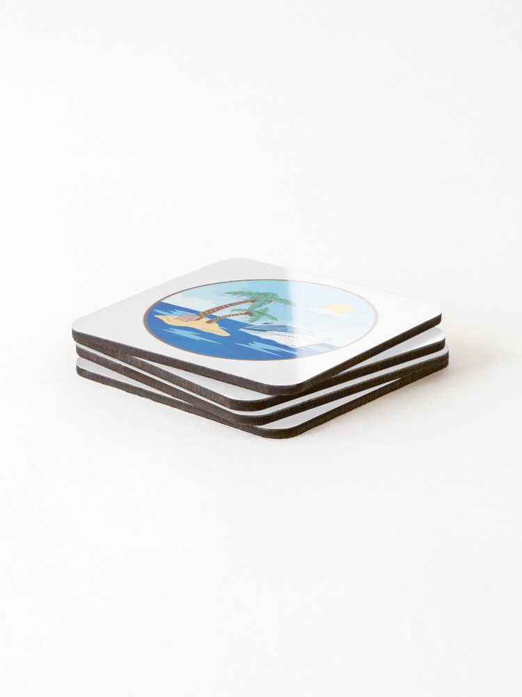 Thumbnail 4 of 5, Coasters (Set of 4), Sea view designed and sold by LinkoDesign.