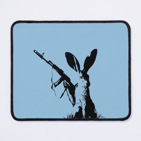 Item preview, Jackrabbit with Kalashnikov Essential T-Shirt designed and sold by FlorianStadler.