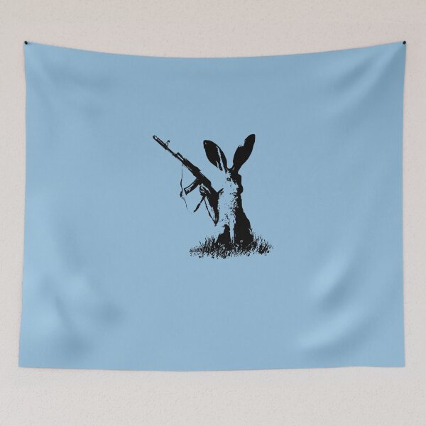 Item preview, Jackrabbit with Kalashnikov Essential T-Shirt designed and sold by FlorianStadler.