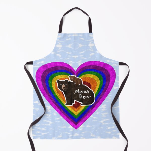 Item preview, Loving mama bear with her baby bear - rainbow love heart design designed and sold by ValliaRose.