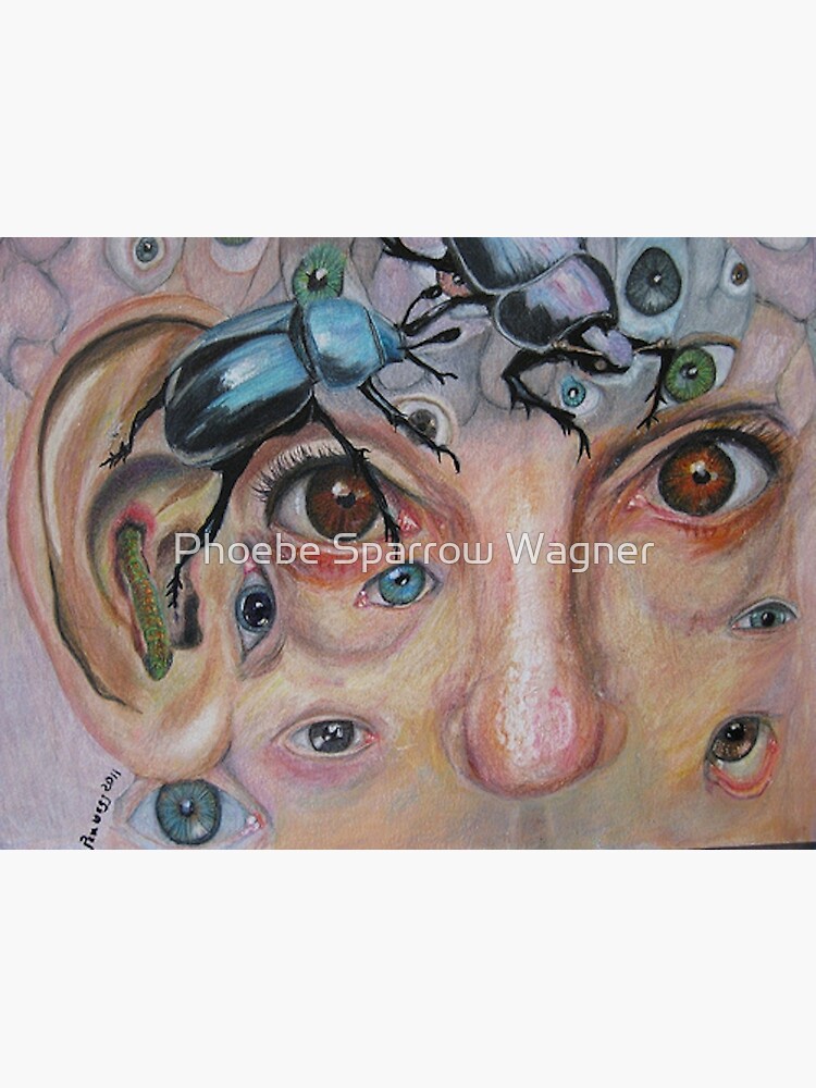 Thumbnail 3 of 3, Art Print, Whats Bugging Me: Crazy Brain Art designed and sold by Pamwagg.