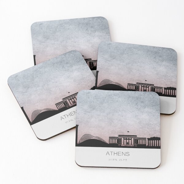 Item preview, Athens, Greece - city skyline silhouette sunset digital artwork designed and sold by PricklesAndPine.