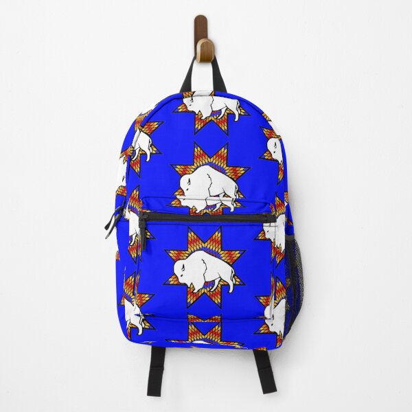 Item preview, Blue Fire StarQuilt with White Buffalo Native Print designed and sold by JMWCD.