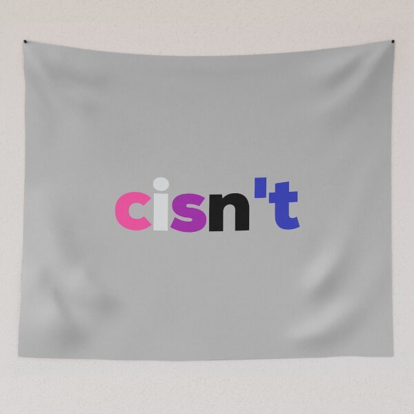 Item preview, Cisn't Gender Fluid. Genderfluid Pride designed and sold by Subtle Pride Shop.