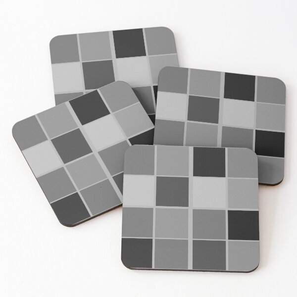 Item preview, abstract grey square pattern designed and sold by pauloneill-art.