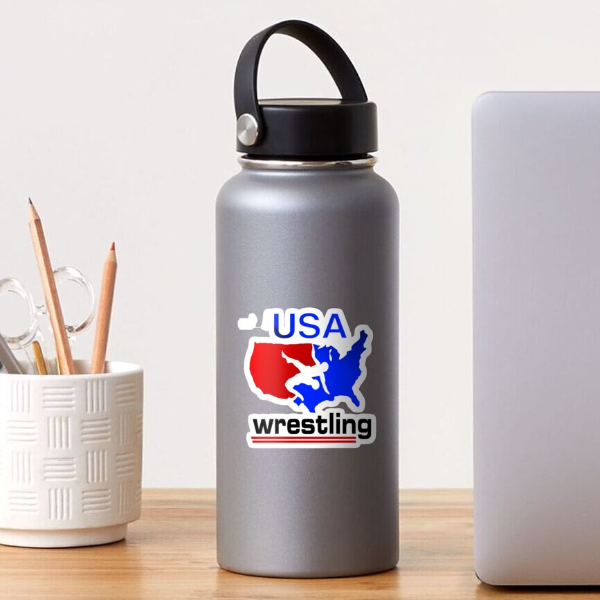 "Team USA Wrestling" Sticker by PandoraGuli Redbubble